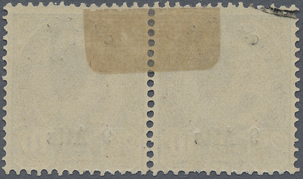 */ Thailand: 1908, 9 Atts./10 A., A Horizontal Pair, With Variety "Hatts" For "Att" On The Left Stamp, Unused Mounted Mi - Thaïlande