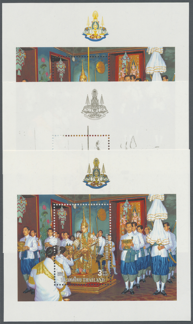 ** Thailand: 1996. Progressive Proof (11 Phases Inclusive Original) For The Second Souvenir Sheet Of The Set "King Bhumi - Thaïlande