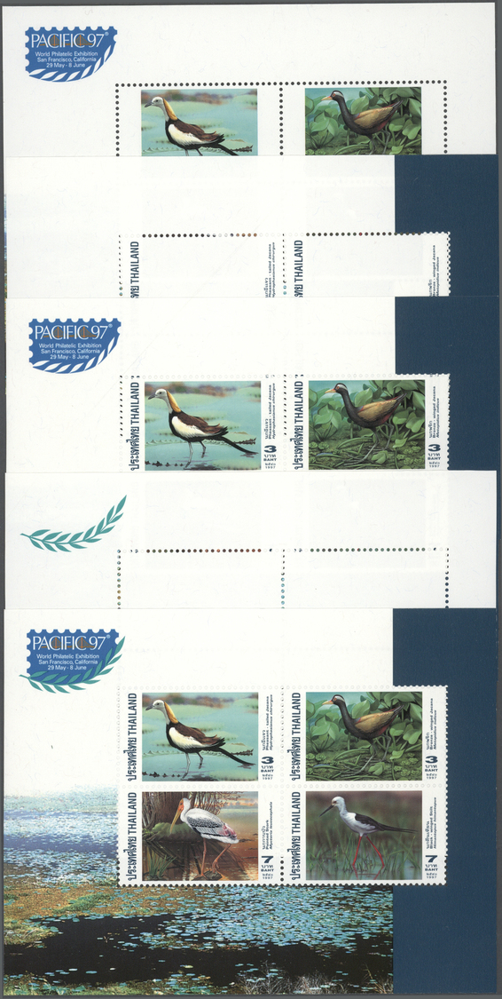 ** Thailand: 1997. Progressive Proof (11 Phases Inclusive Original) For The Souvenir Sheet Of The WATERFOWL Set With PAC - Thaïlande
