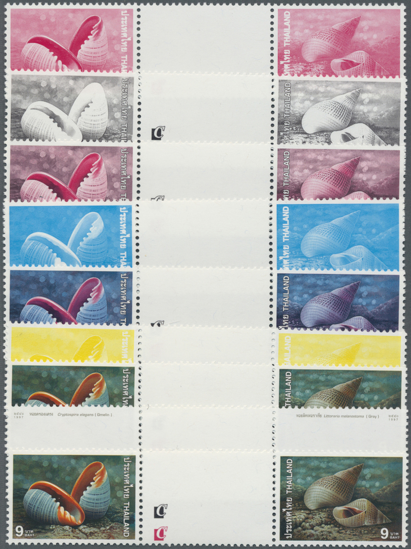 ** Thailand: 1997. Progressive Proof (9 Phases Inclusive Original) In Horizontal Gutter Pairs For The Two 9b Values Of T - Thaïlande