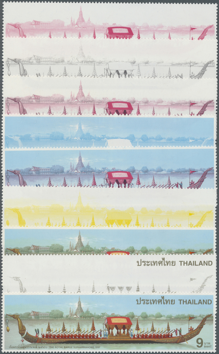 ** Thailand: 1997. Progressive Proof (9 Phases Inclusive Unbilled Original) For The Issue "Christening Of Suphannahong R - Thaïlande