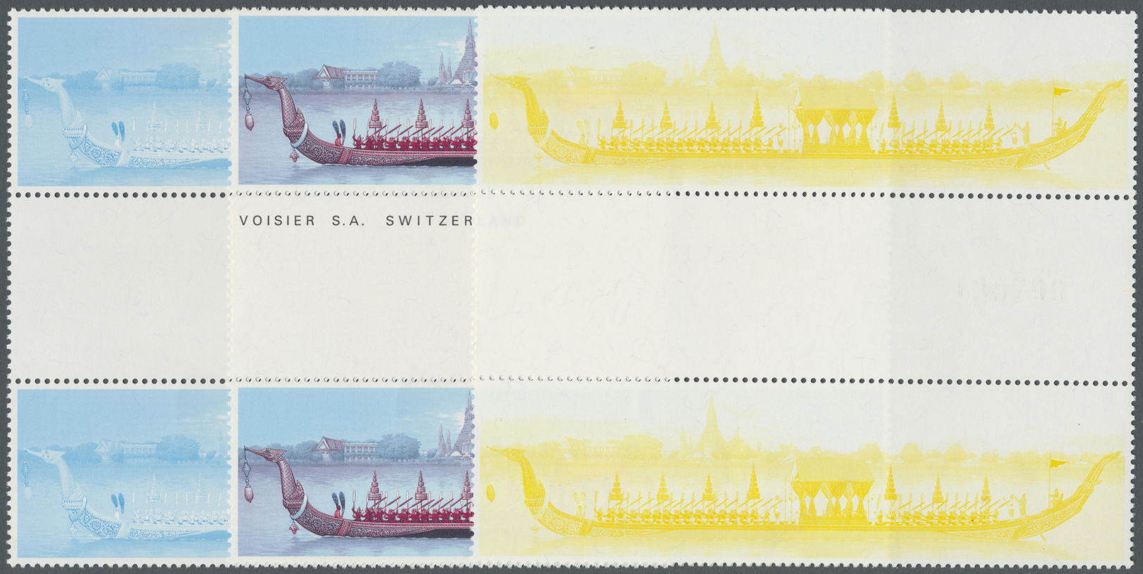 ** Thailand: 1997. Progressive Proof (9 Phases Inclusive Original) In Vertical Gutter Pairs For The Issue "Christening O - Thaïlande