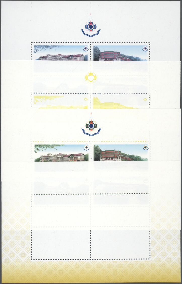 ** Thailand: 1999. Progressive Proof (11 Phases Inclusive Original) For The Souvenir Sheet Of The Set "King Bhumibol Adu - Thaïlande