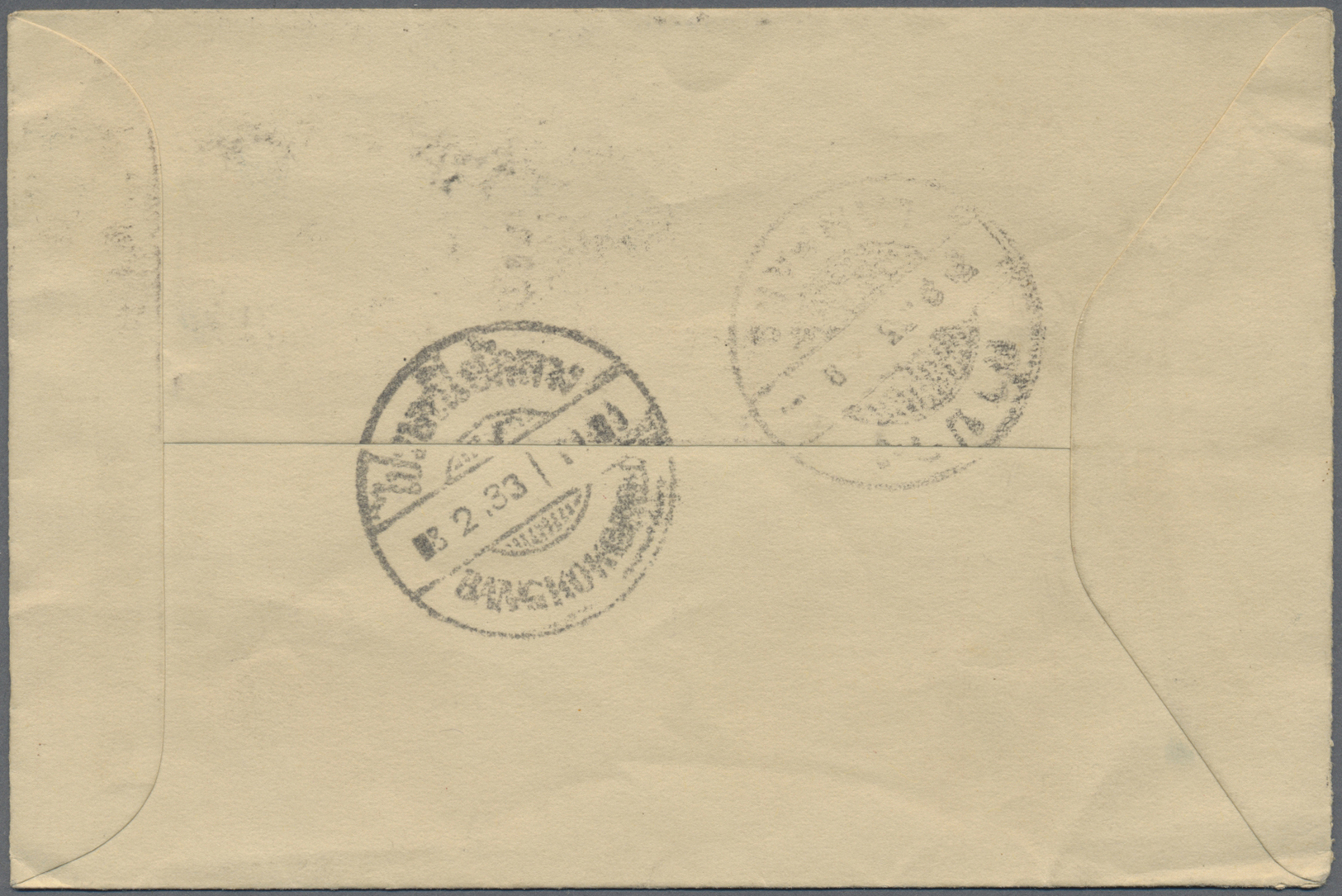 GA Thailand - Ganzsachen: 1941 Postal Stationery Envelope 10s. Red Used From Lampang To Bangkok, Cancelled By Wavy Lines - Thailand