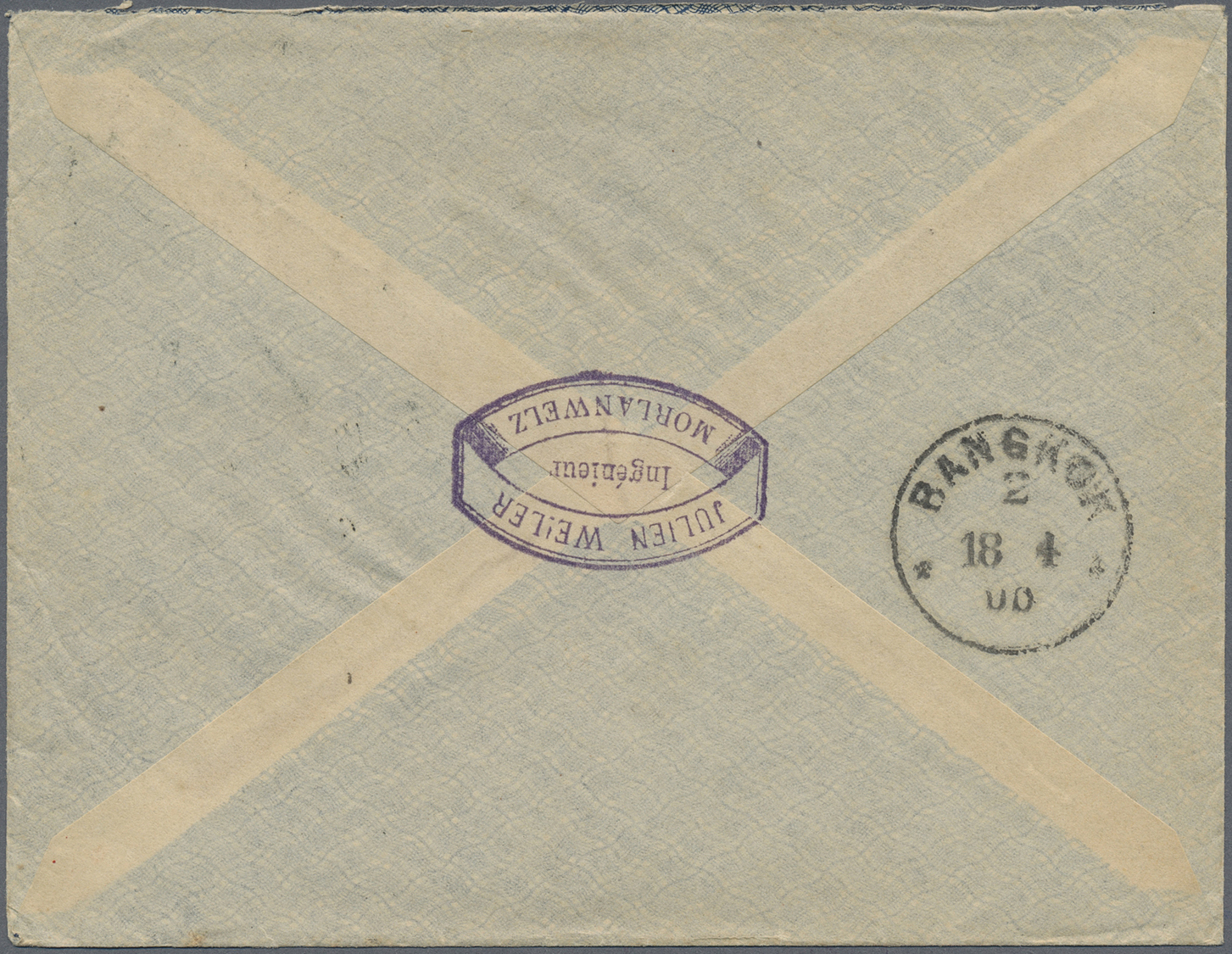 Br Thailand - Besonderheiten: 1900. Envelope Addressed To The 'Legal Advisor Of The Siamese Government, Bangkok' Bearing - Thailand