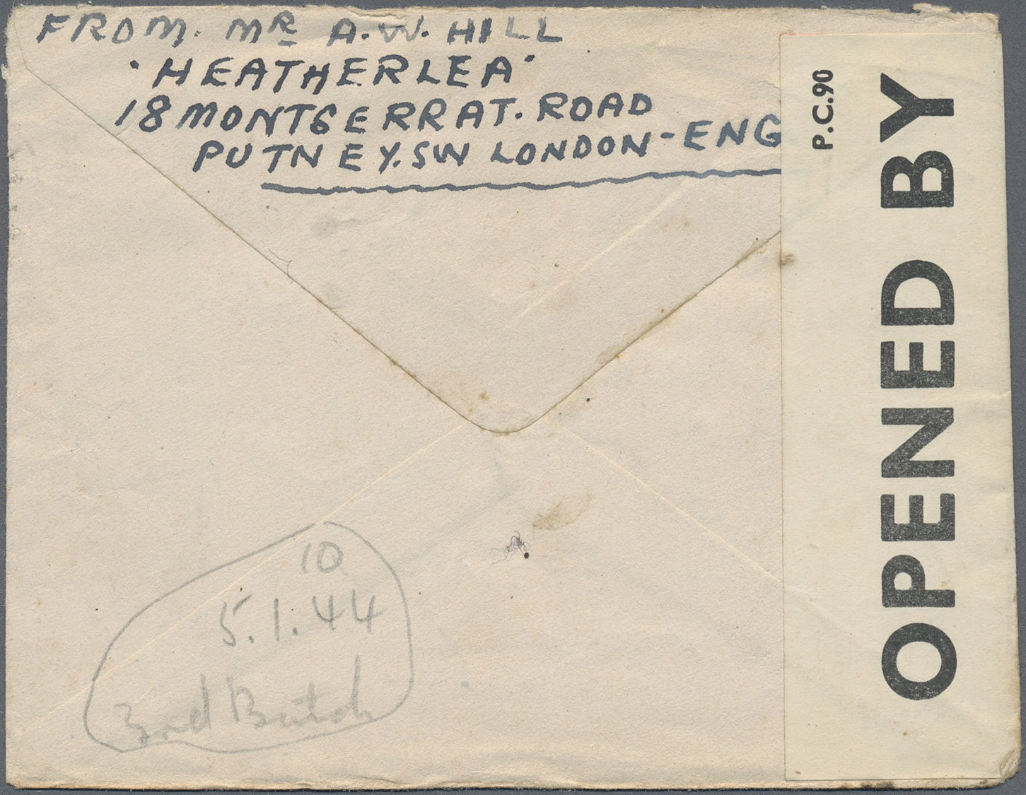 Br Thailand - Besonderheiten: 1942, PRISONER OF WAR MAlL. BURMA THAI RAILWAY. Stampless Envelope Endorsed 'Prisoner Of W - Thaïlande