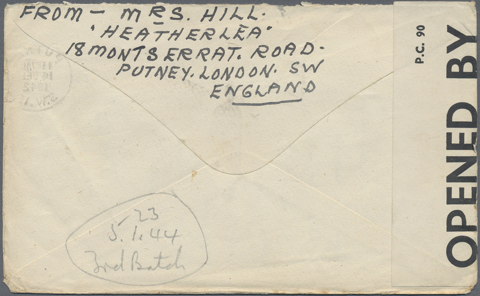 Br Thailand - Besonderheiten: 1942, PRISONER OF WAR MAlL. BURMA THAI RAILWAY. Stampless Envelope Endorsed 'Prisoner Of W - Thaïlande