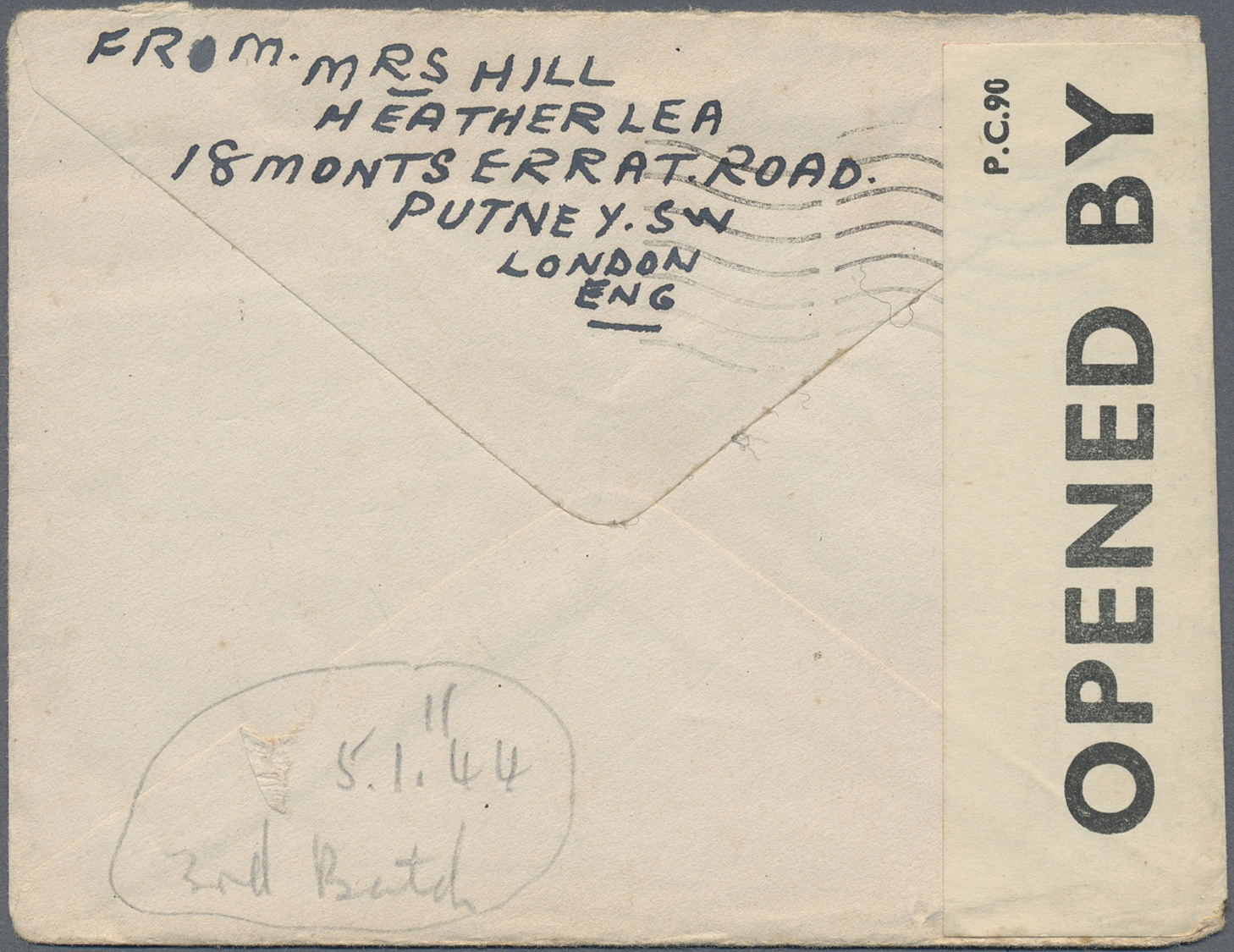 Br Thailand - Besonderheiten: 1942, PRISONER OF WAR MAlL. BURMA THAI RAIL WAY. Stampless Envelope Endorsed 'Prisoner Of - Thailand