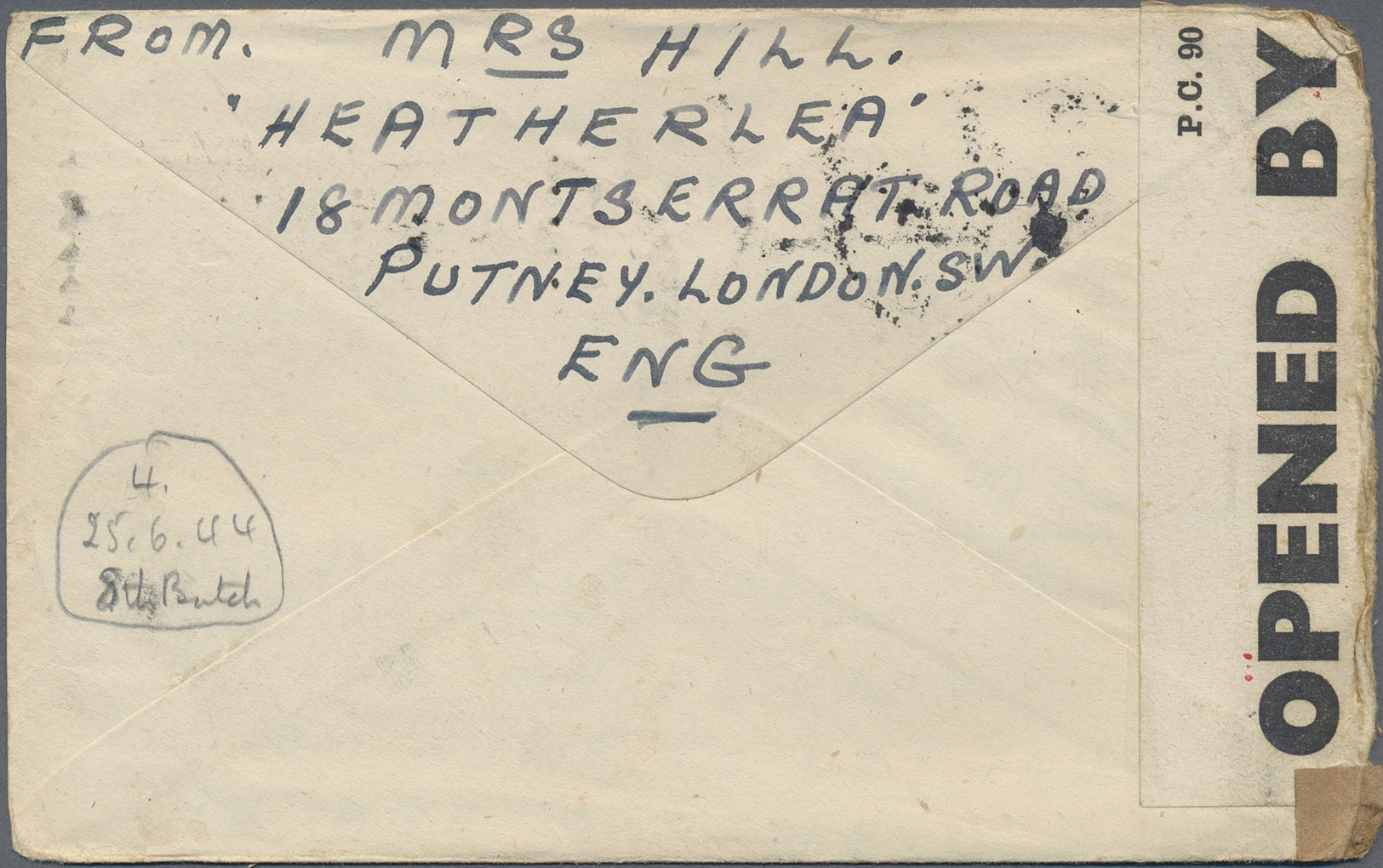 Br Thailand - Besonderheiten: 1943, PRISONER OF WAR MAIL. BURMA THAl RAILWAY. Stampless Envelope Endorsed 'Prisoner Of W - Thaïlande