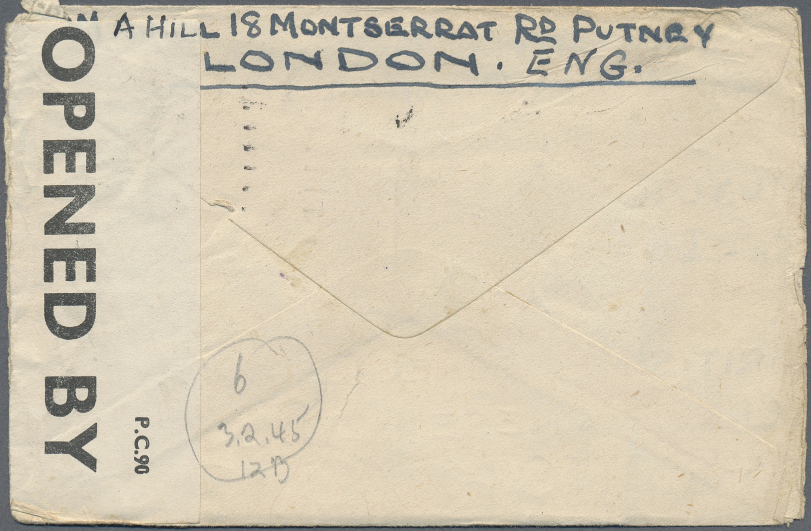 Br Thailand - Besonderheiten: 1943, PRISONER OF WAR MAIL. BURMA THAI RAILWAY. Stampless Envelope Endorsed 'Prisoner Of W - Thailand