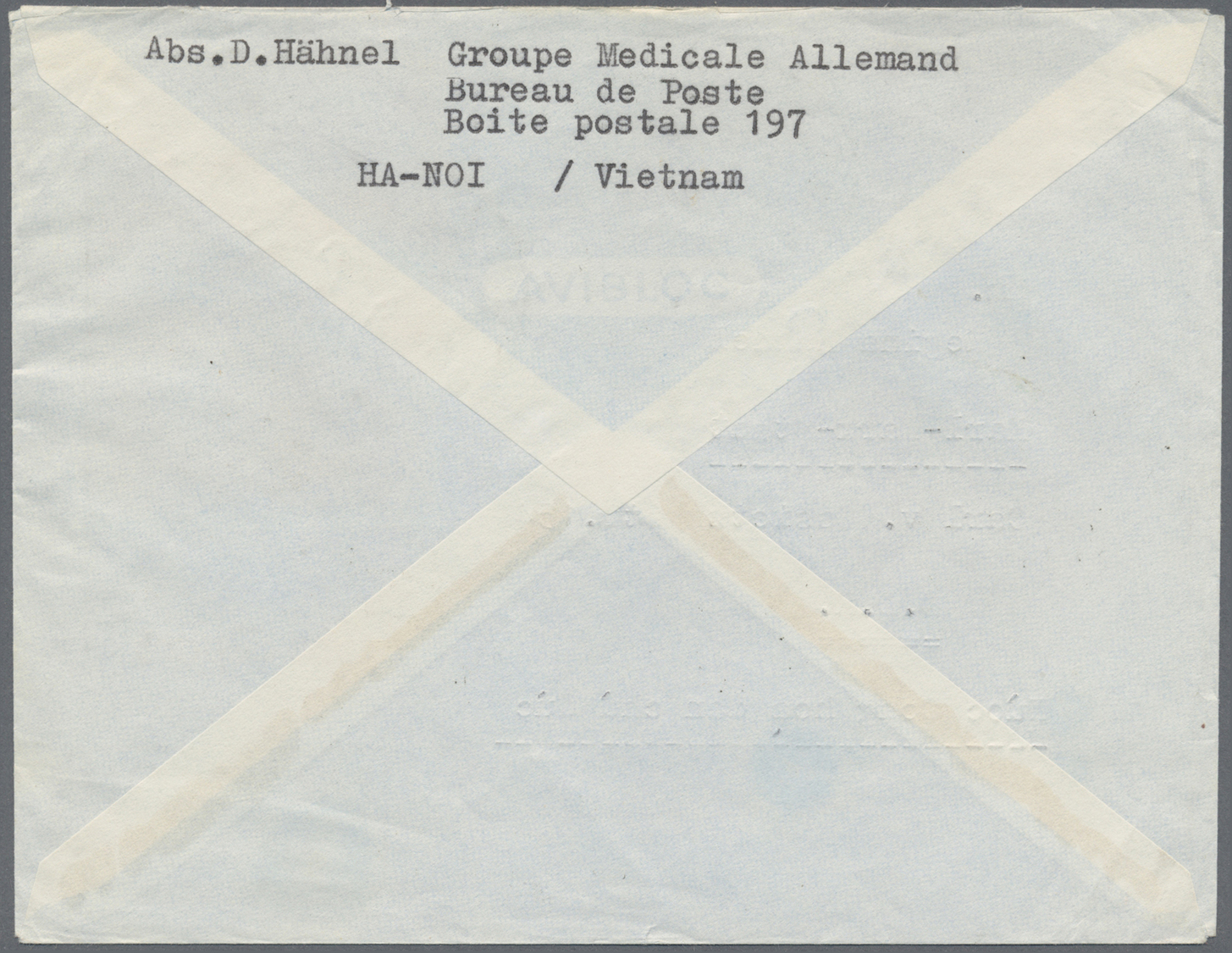 Br Vietnam-Nord (1945-1975): 1956, Railway-line Hanoi/Muc-Nam-Quan 100 D And 500 D On Airmail-letter Sent From "HA-NOI 4 - Viêt-Nam