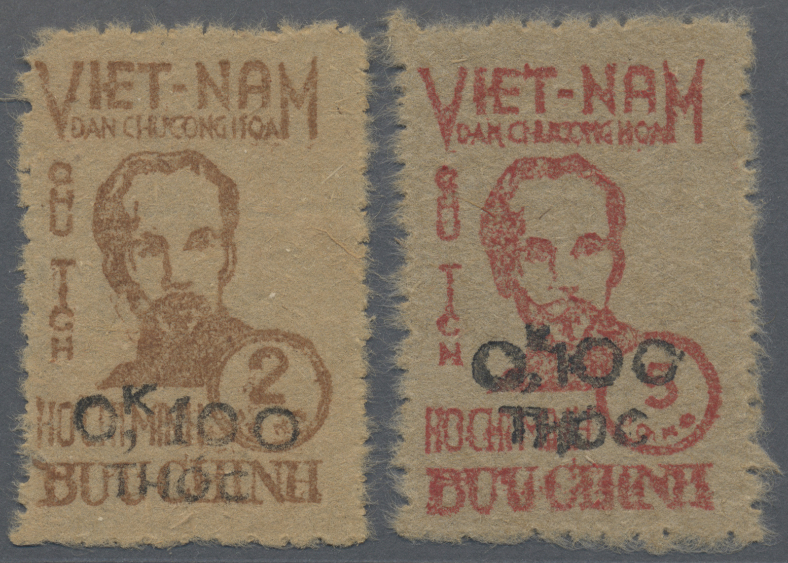 (*) Vietnam-Nord - Dienstmarken: 1955/1956, Two Issues: 1955 Overprints And 1956 Army Heroes, Unused No Gum As Issued. - Viêt-Nam