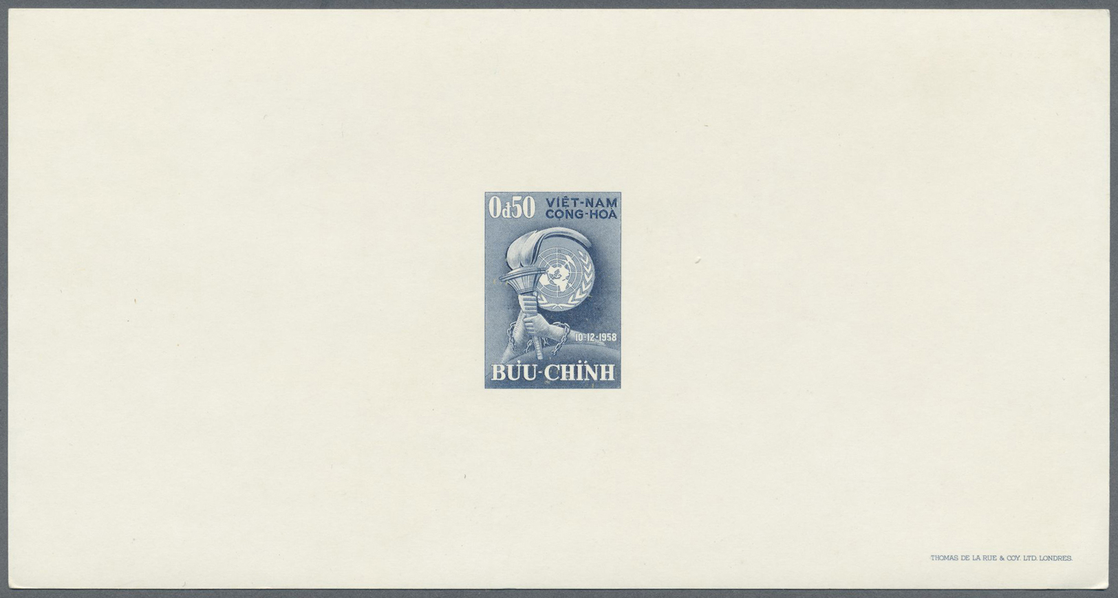 Vietnam - Besonderheiten: 1958, Epreuves De Luxe (14 Of 5 Issues) W. Imprint De La Rue London, Some With Tone Spots. - Vietnam