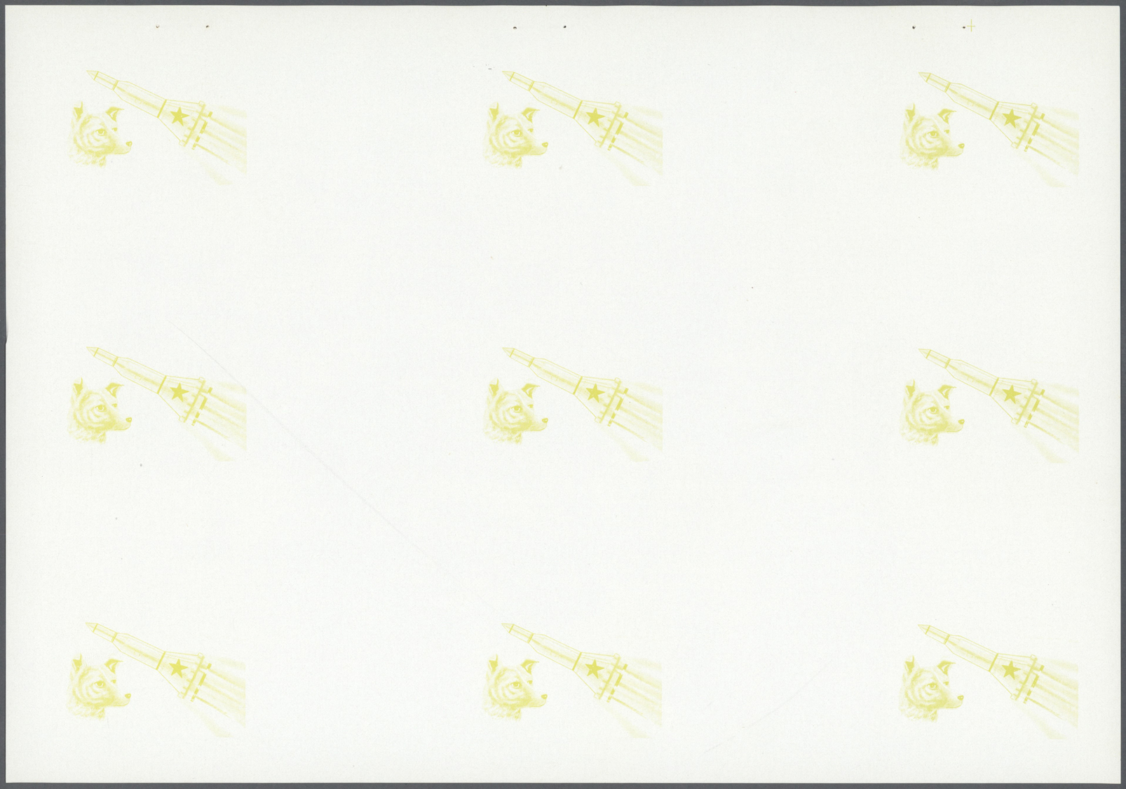 ** Schardscha / Sharjah: 1972. Progressive Proof (6 Phases) In Complete Sheets Containing Gutter Pairs For The Third 1r - Sharjah