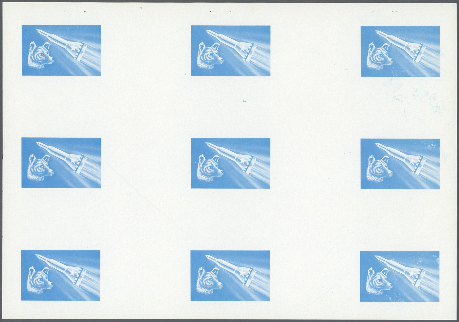 ** Schardscha / Sharjah: 1972. Progressive Proof (6 Phases) In Complete Sheets Containing Gutter Pairs For The Third 1r - Sharjah