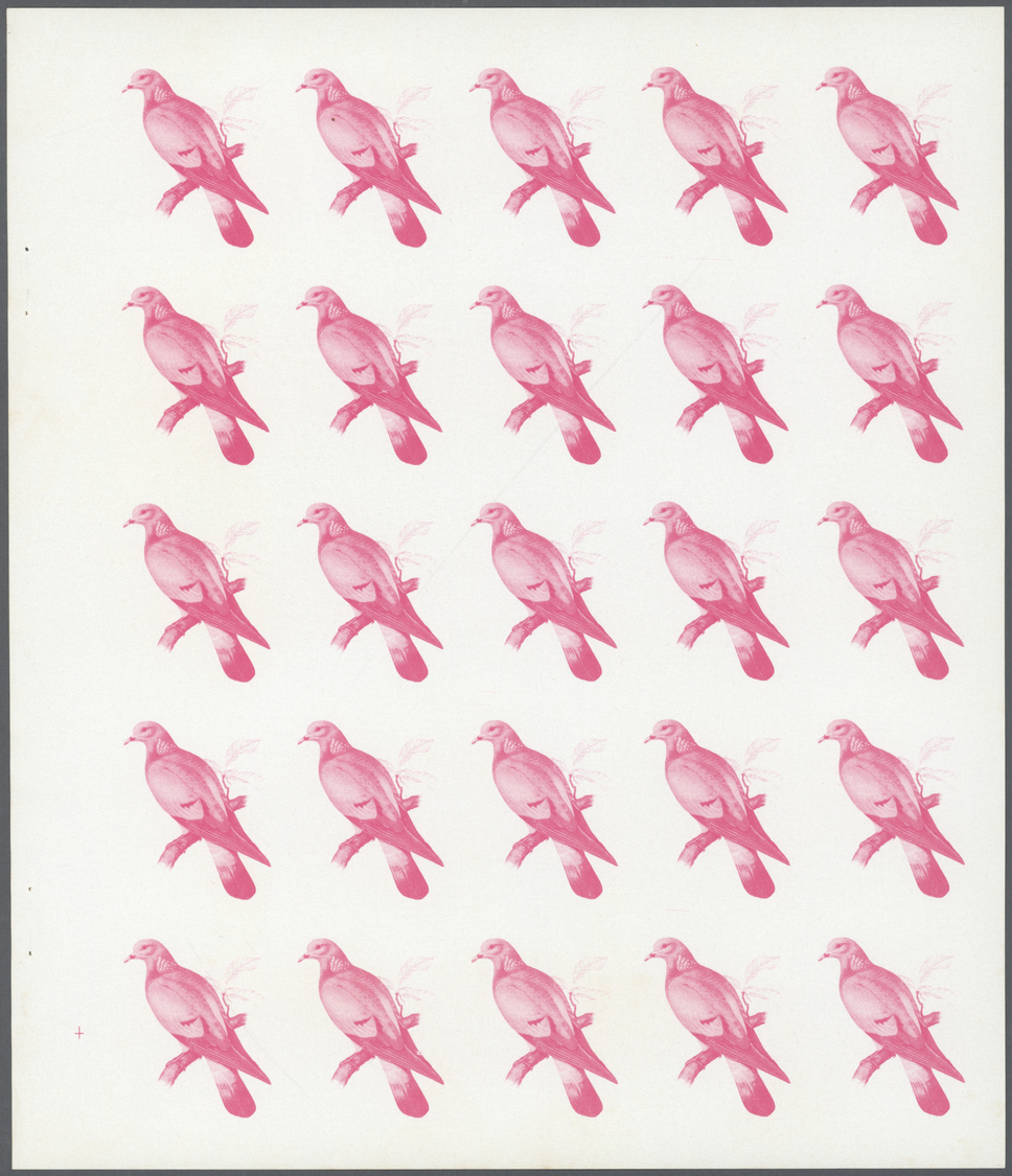 ** Schardscha / Sharjah: 1972. Progressive Proof (6 Phases) In Complete Sheets Of 25 For The 25dh Value Of The BIRDS Ser - Sharjah