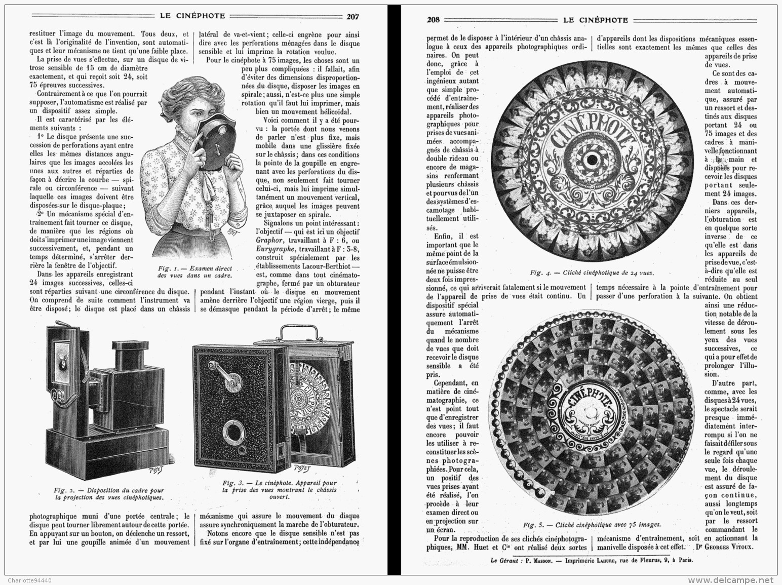 LE CINEPHOTE De MM. HUET Et Cie     1910 - Other & Unclassified