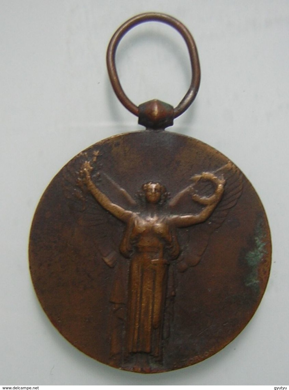 Morlon, Médaille De La Grande Guerre Pour La Civilisation 1914 1918, Bronze 35mm - France