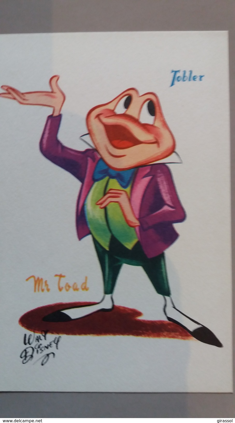 CPSM WALT DISNEY MR TOAD LE CRAPEAU ET LE MAITRE D ECOLE  CHOCOLAT TOBLER - Otros & Sin Clasificación