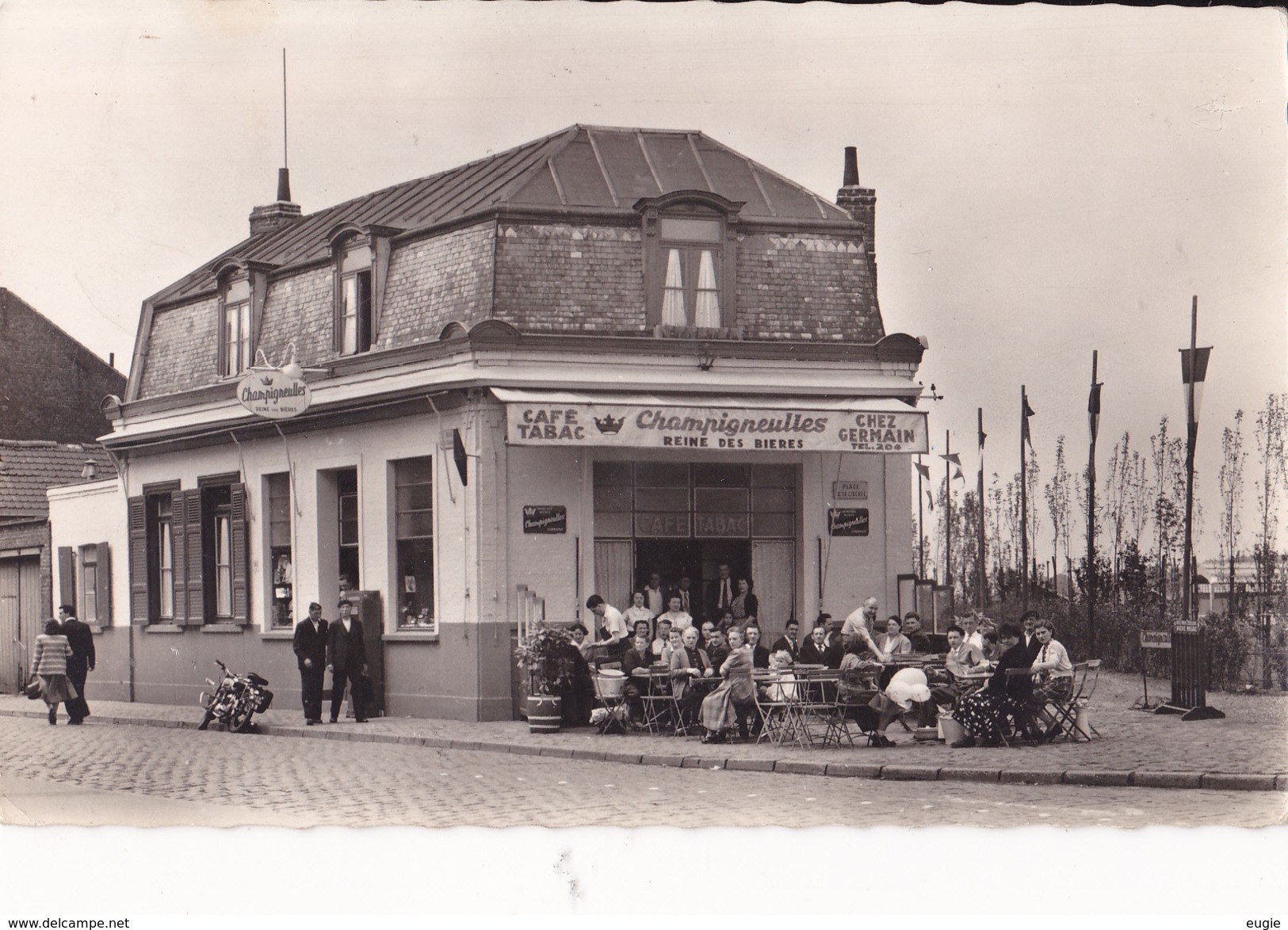 329/ Marais-de-Lomme, Cafe=tabac Germain, Place De La Liberte, 1961 - Lomme