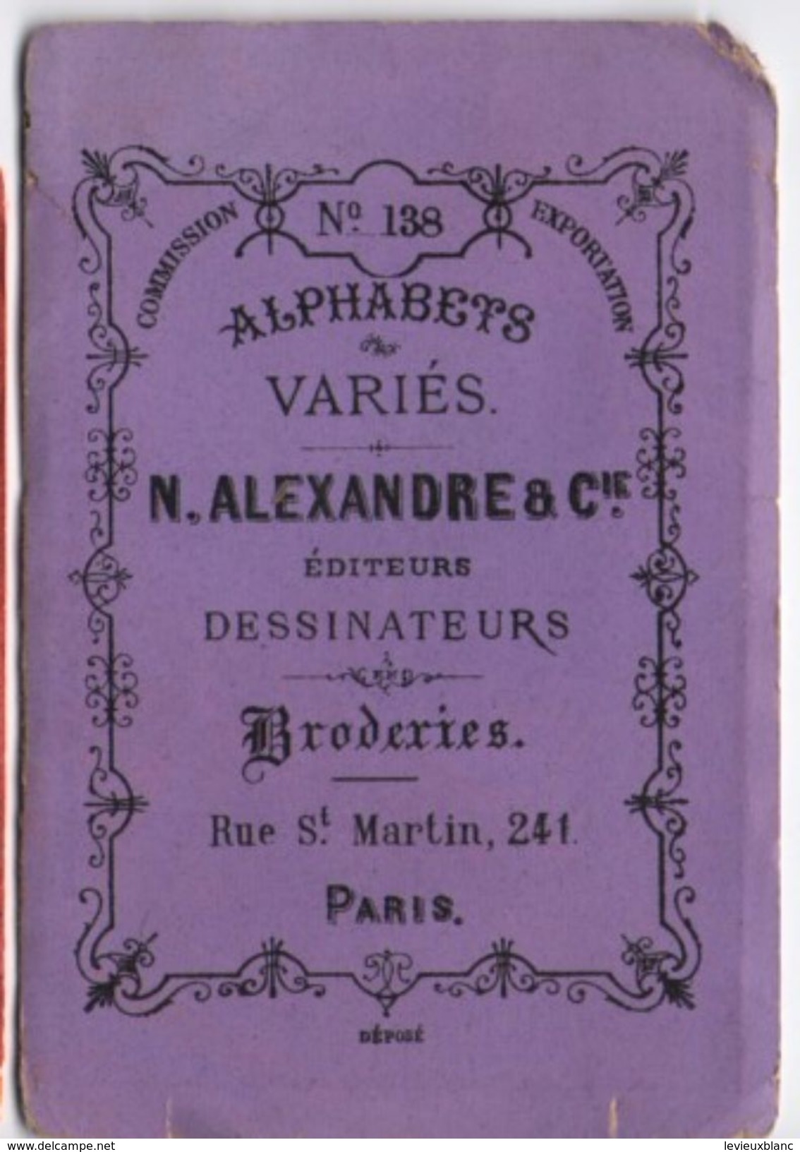 Fascicule/ Alphabets Variés/N Alexandre & Cie Dessinateurs/Broderies/Rue St Martinl/Paris /Vers 1870-80   MER47 - Dentelles Et Tissus