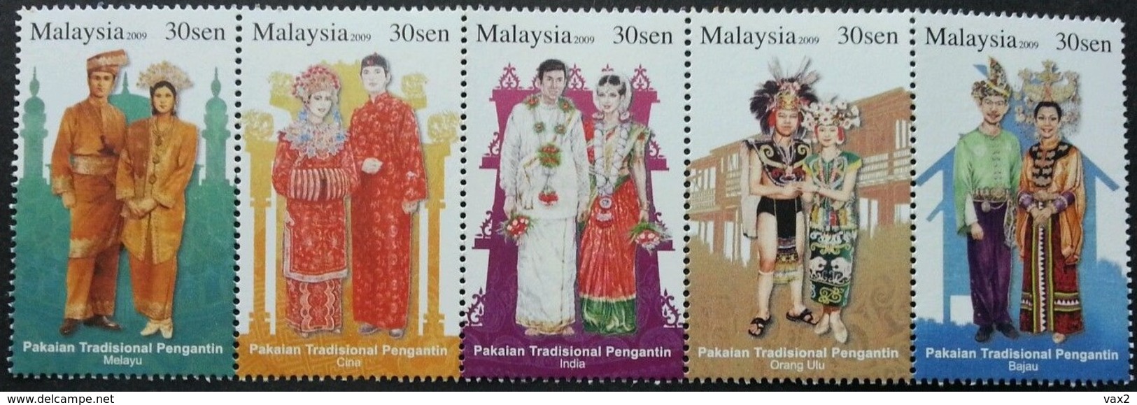 Malaysia 2009 S#1236 Traditional Wedding Costumes Booklet Stamp MNH Culture Costume - Malaysia (1964-...)