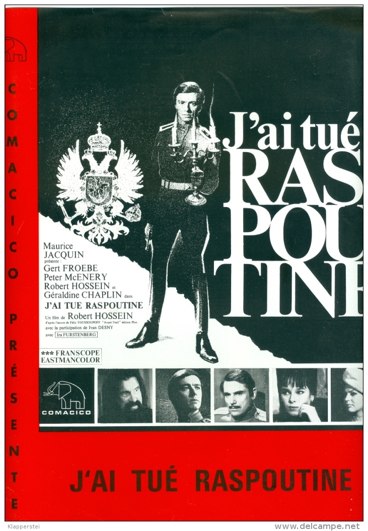 Dossier Presse Publicitaire Cinéma Scénario  "J'ai Tué Raspoutine"  Robert Hossein Géraldine Chaplin 1966 - Pubblicitari