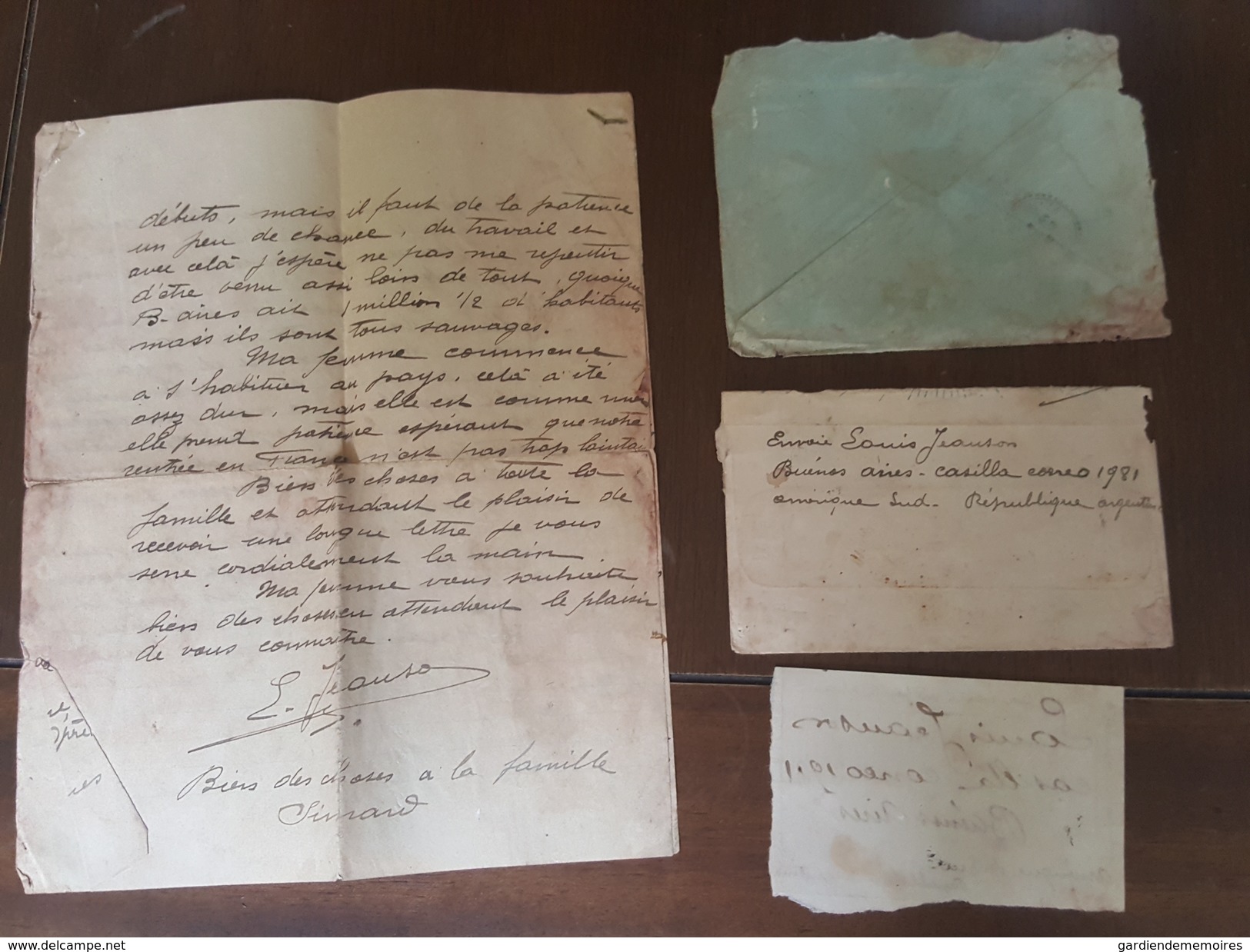 Buenos Aires à Montsuzain 1913 Lettres Et Enveloppes - TP - Tampon Automobiles De Alquiler Jeanson Luis - Lettres & Documents