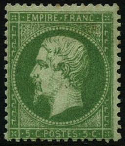 * N°20 5c Vert, Signé Calves - TB - 1862 Napoleon III