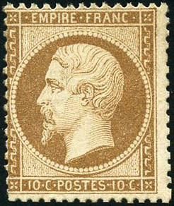 ** N°21 10c Bistre - B - 1862 Napoleon III