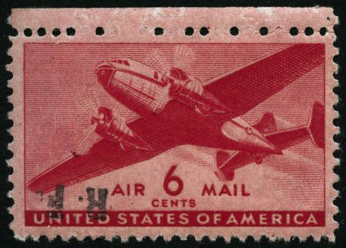 ** N°16 6c Rouge CASABLANCA, Surcharge Renversée - TB - Military Airmail