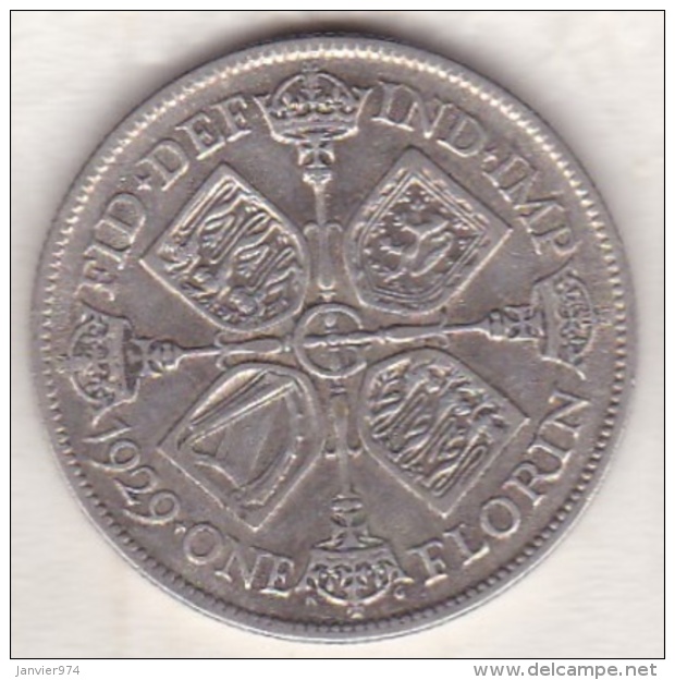 Grande Bretagne. One Florin 1929. George V ,en Argent - J. 1 Florin / 2 Schillings