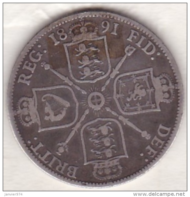 Grande Bretagne. One Florin 1891. Victoria ,en Argent - J. 1 Florin / 2 Shillings