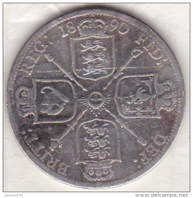 Grande Bretagne. One Florin 1890. Victoria ,en Argent - J. 1 Florin / 2 Shillings