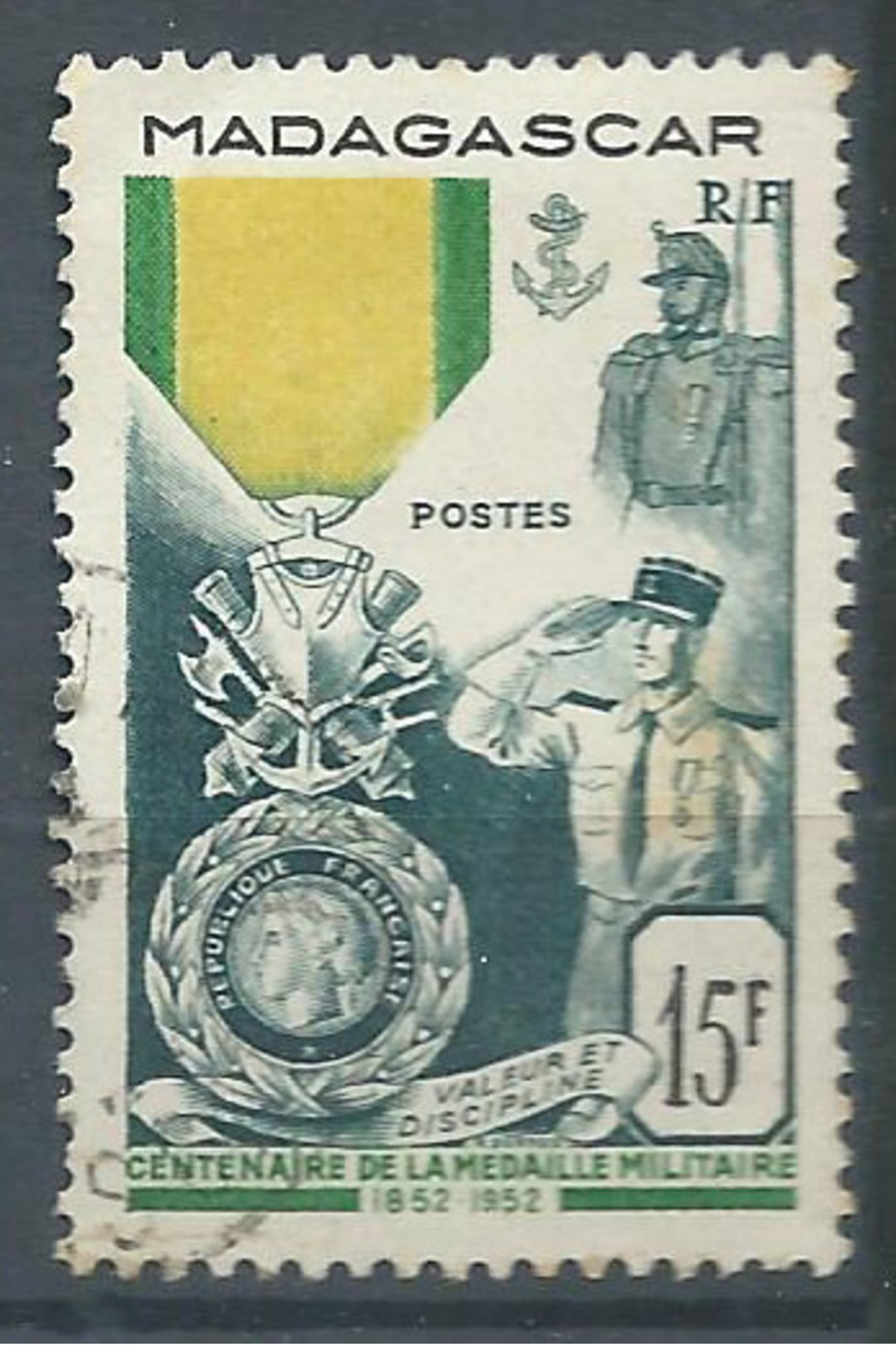 Madagascar YT N°321 Médaille Militaire Oblitéré ° - Gebraucht