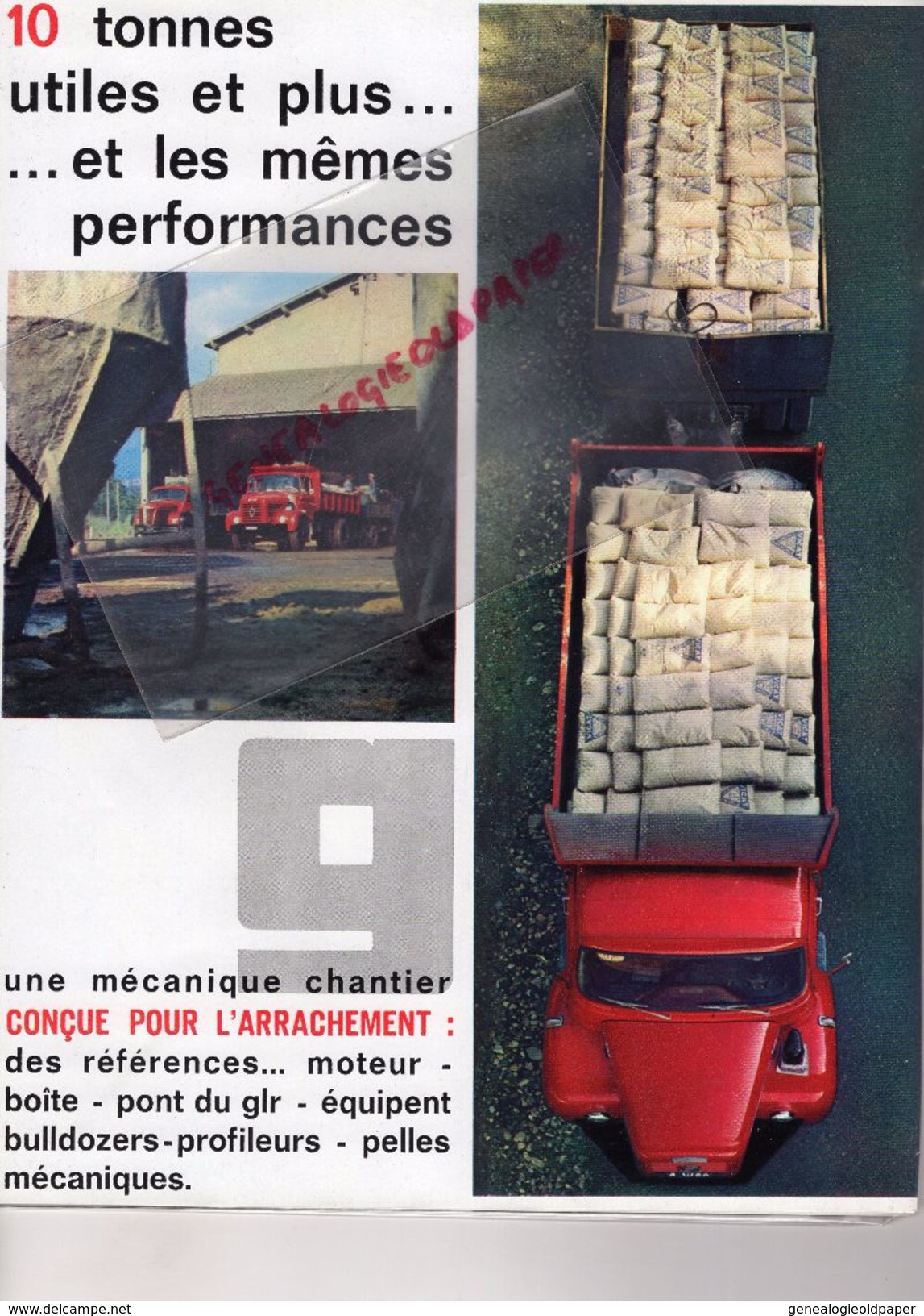 CATALOGUE CAMION BERLIET GLR-PORTEUR TRACTEUR-69- VENISSIEUX- LYON