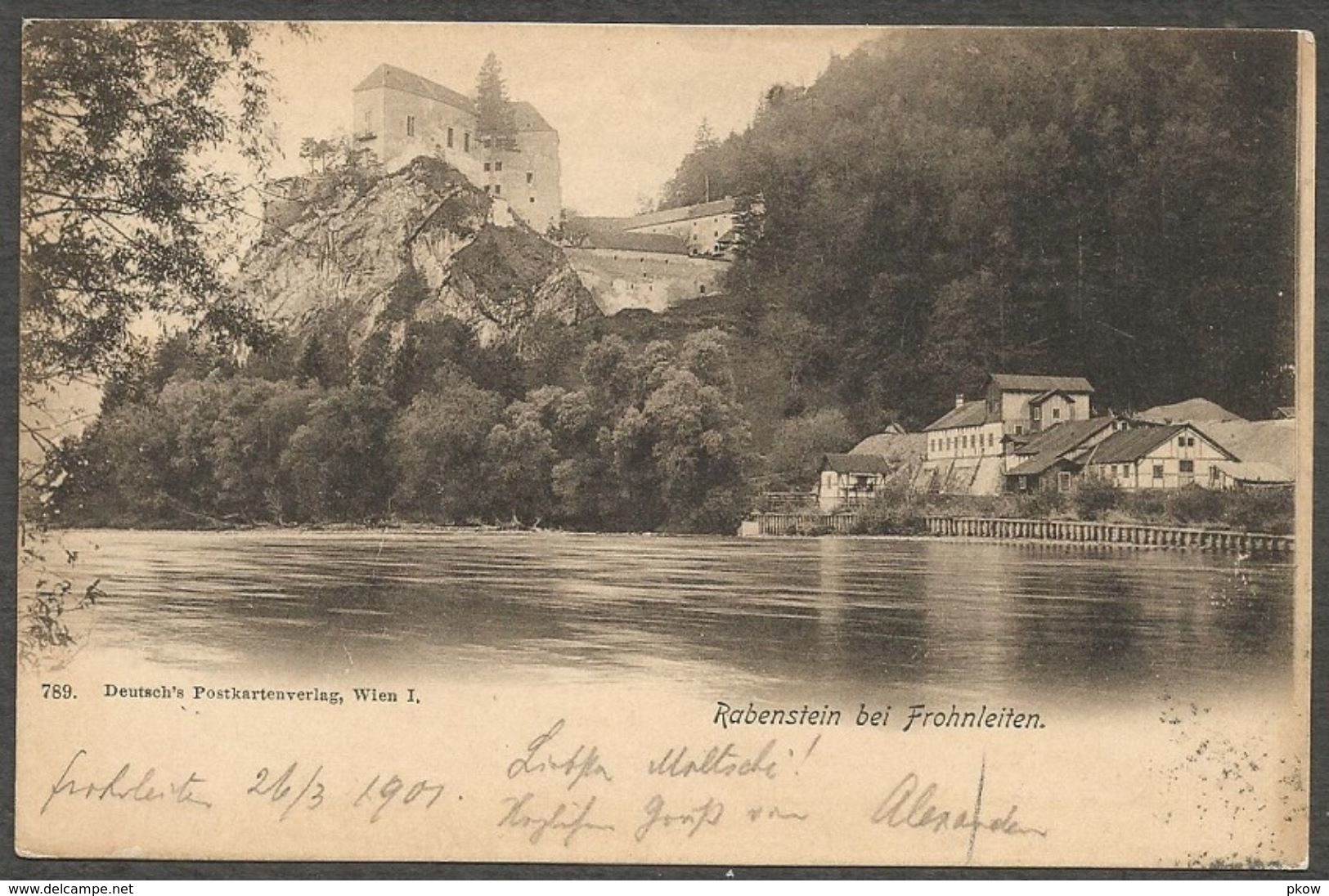 Rabenstein Bei Frohnleiten. Karte Aus 1901, Nach Wien. - Frohnleiten