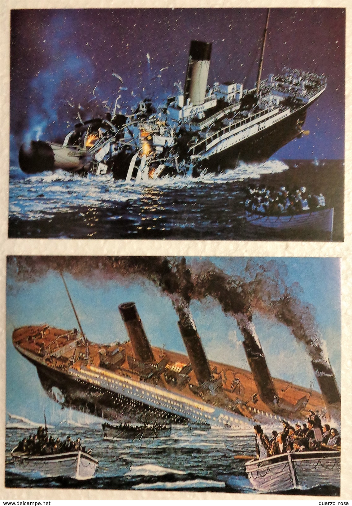 TITANIC - Lot Of 6 Cardboard - NOT POSTCARD - Piroscafi