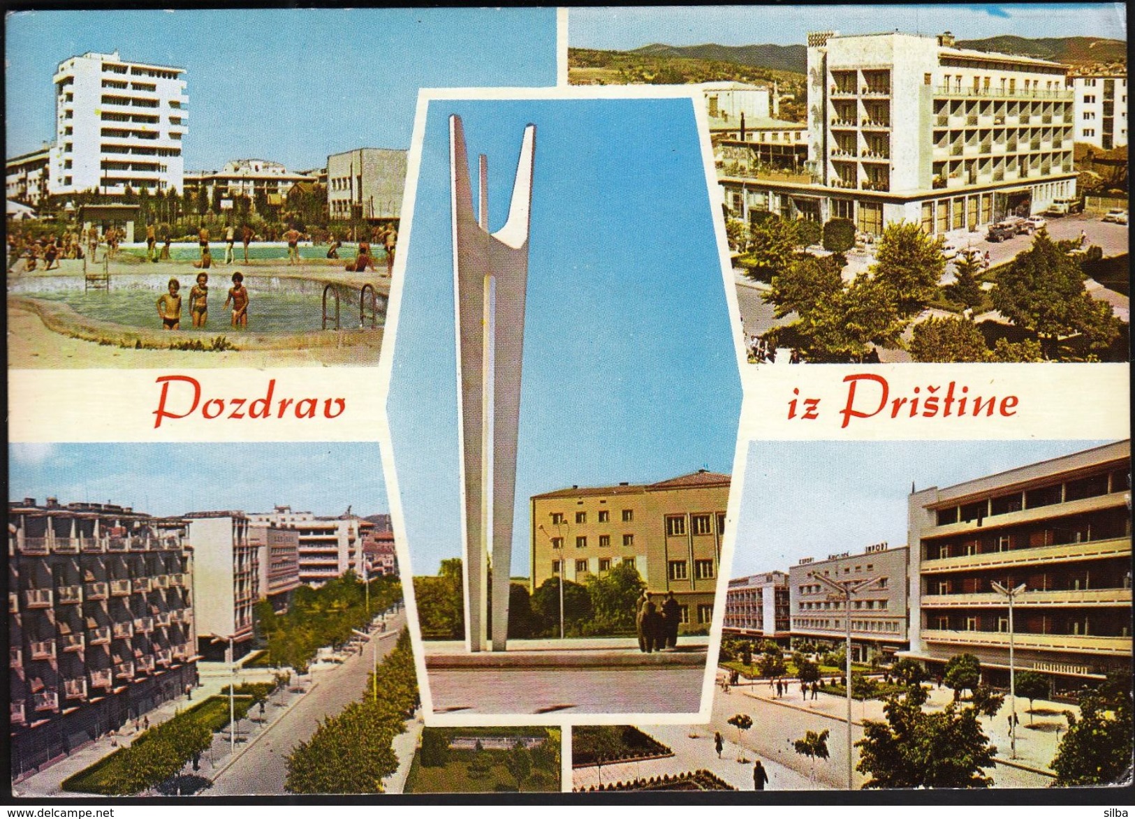 Yugoslavia Kosovo Pristina 1969 / Monument / Swimming Pool / Pozdrav - Kosovo