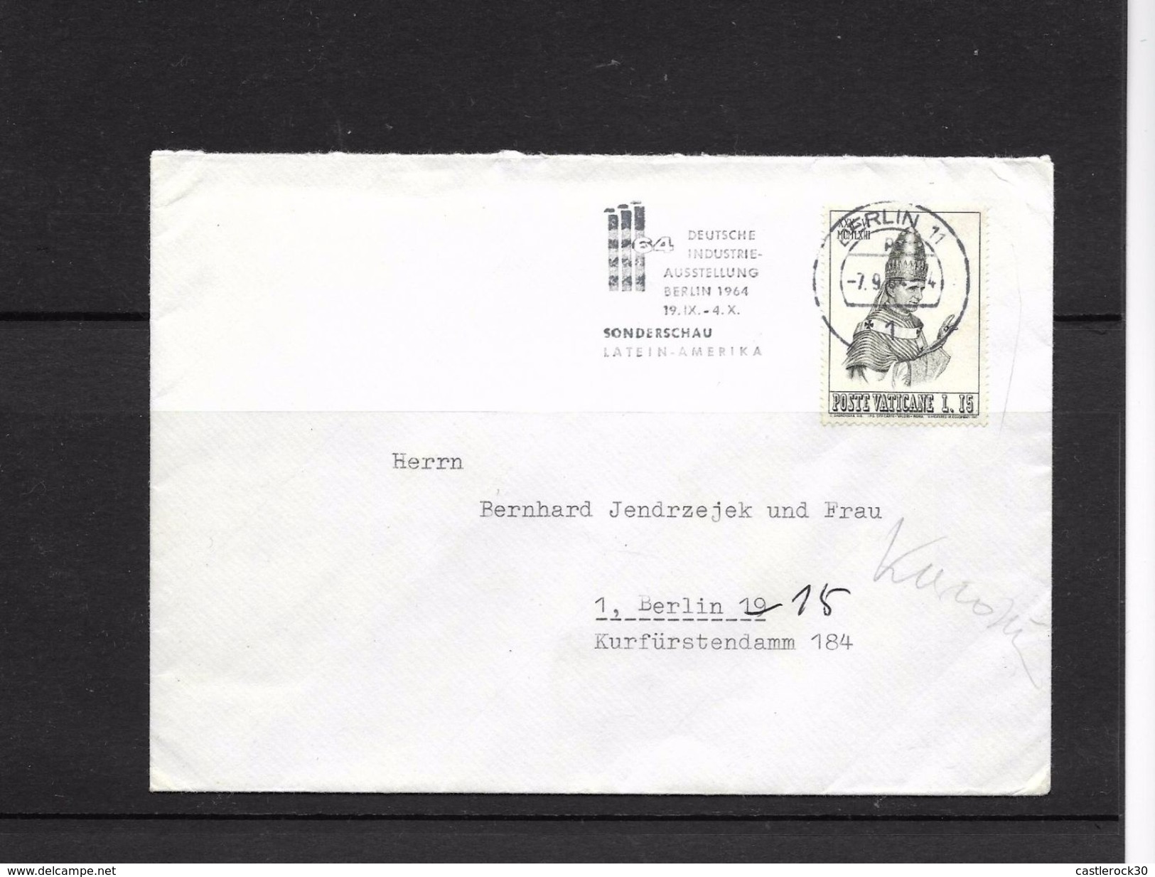 O) 1969 VATICAN, POPE PAUL VI- CORONATION, COVER TO GERMANY - Covers & Documents