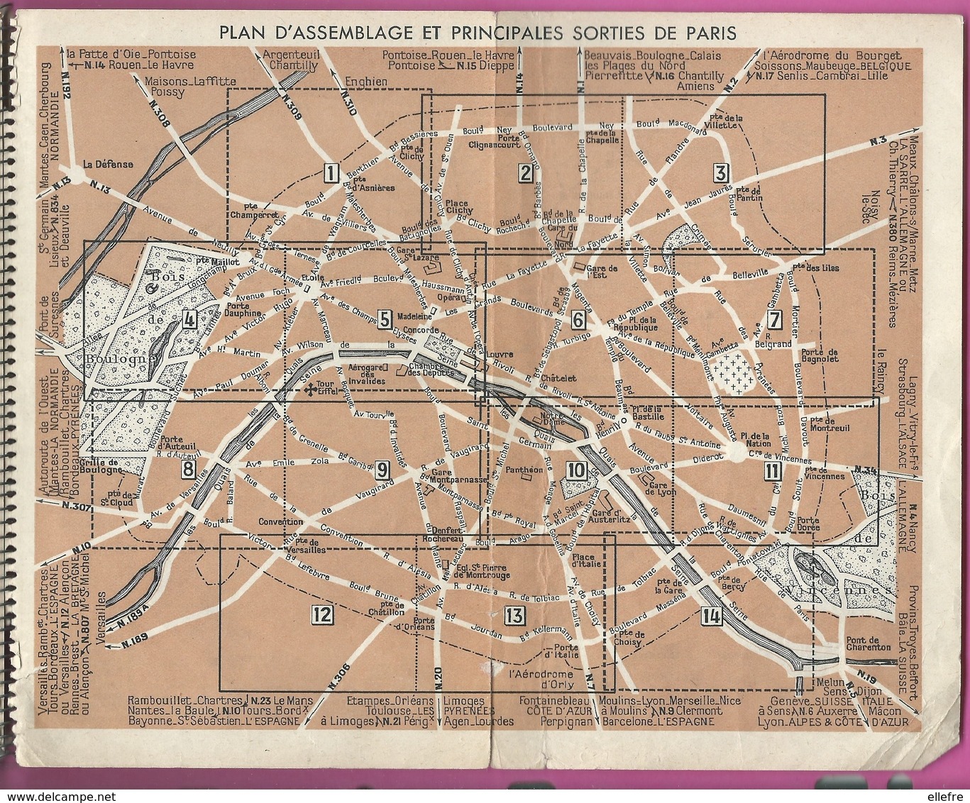 Petit Livre Fascicule à Spirale Paris PLAN ( Métro Rue Cartes Arrondissement ) Publicité Citroën  Editions Epic - Cartes/Atlas