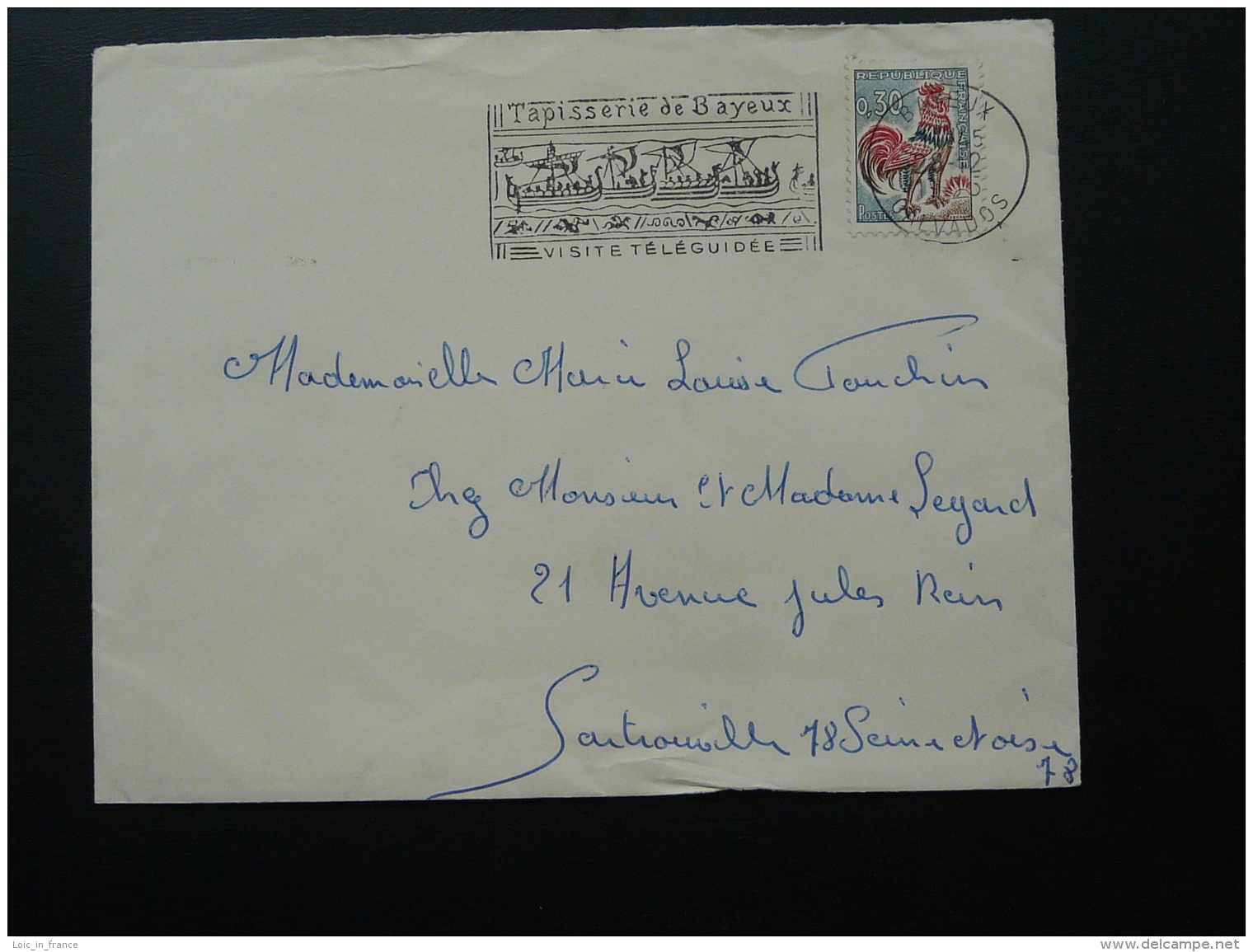 Flamme Sur Lettre Postmark On Cover Tapisserie De Bayeux William The Conqueror Calvados 1965 - Annullamenti Meccanici (pubblicitari)