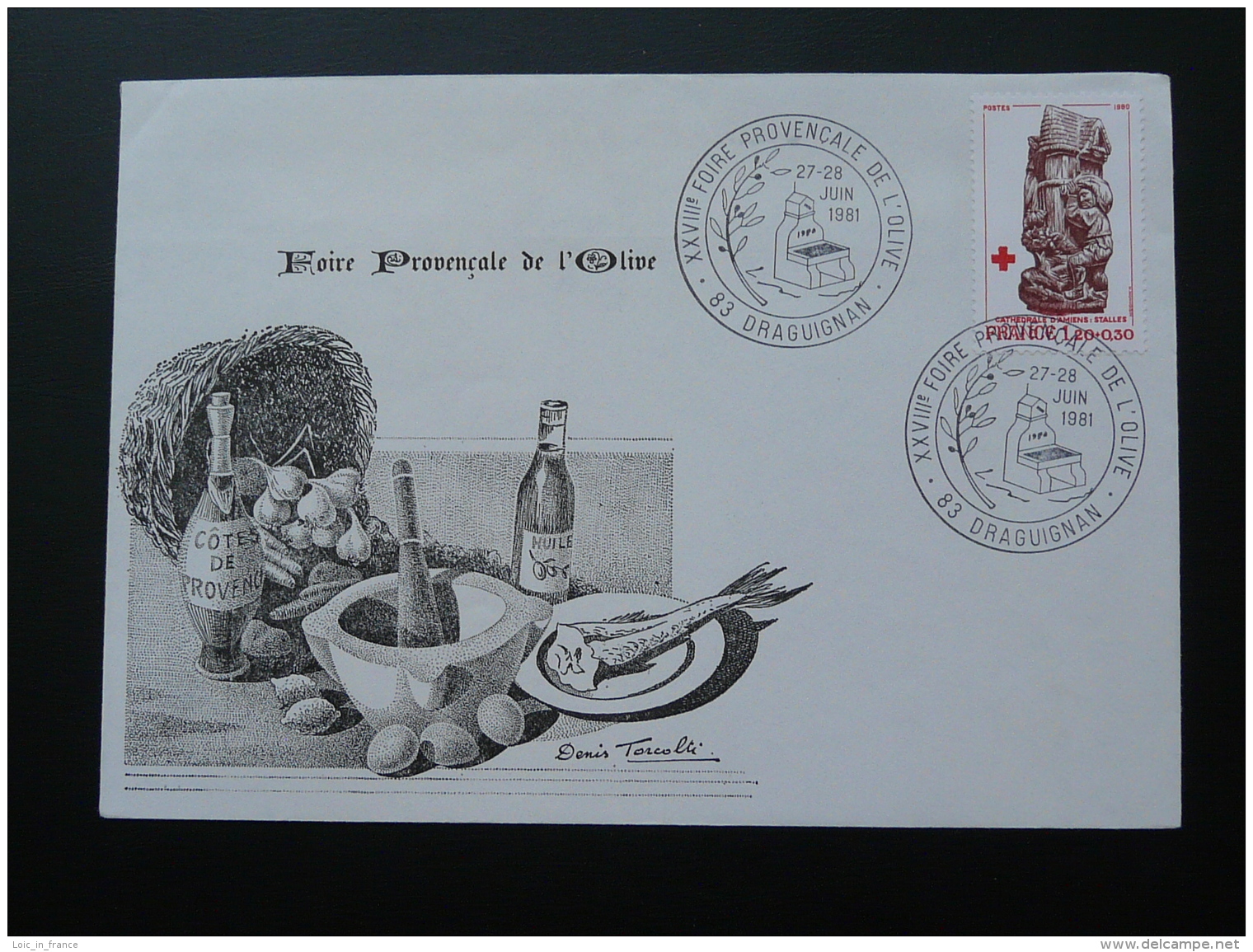 Lettre Cover Foire Provencale De L'olive 83 Draguignan Var 1981 - Alimentazione