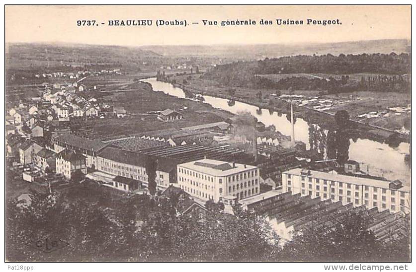 INDUSTRIE Usines - 25 - BEAULIEU : Vue Générale Des USINES Automobiles PEUGEOT - CPA ( Usine Entreprise ) Doubs - Industry