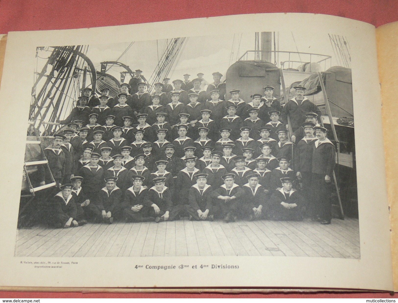 BREST 1912 / MILITARIA BATEAU / LE MAGELLAN / ANNEXE ECOLE APPRENTIS MARINS & MOUSSES / LIVRET  16 PHOTOS / 28X19 CM