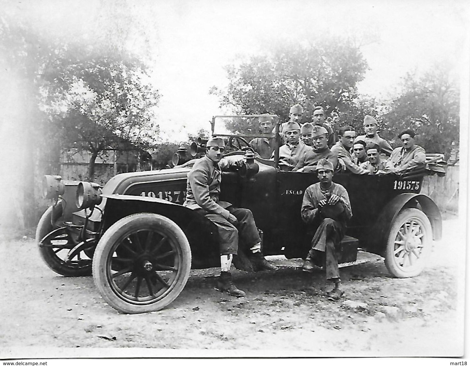 Photographie - Militaires Dans Une Voiture - Années 1920 - - Automobiles