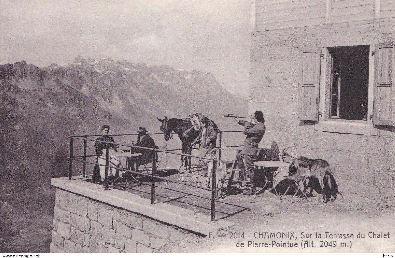 Chamonix. Sur La Terrasse Du Chalet De Pierre Pointue - Chamonix-Mont-Blanc