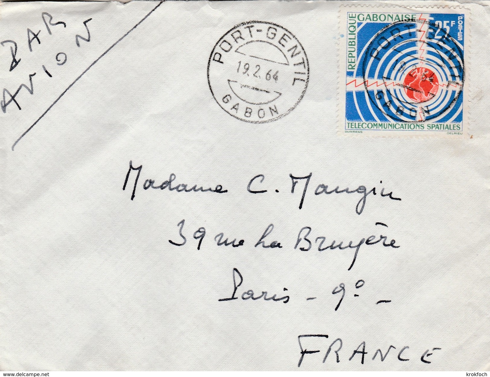 Port-Gentil Gabon 1964 - Lettre Brief Cover - Gabón (1960-...)