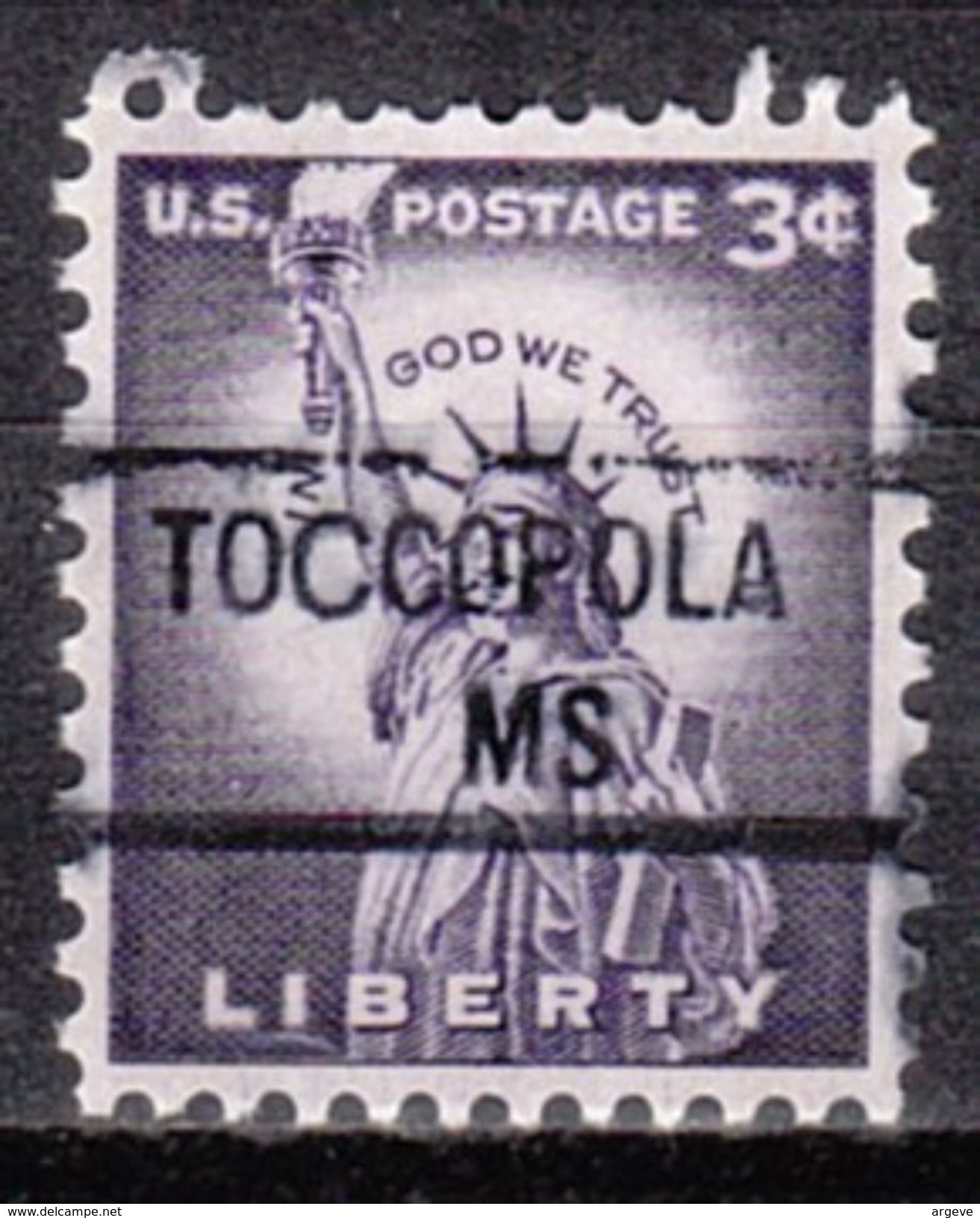 USA Precancel Vorausentwertung Preo, Locals Mississippi, Toccopola 841 - Precancels