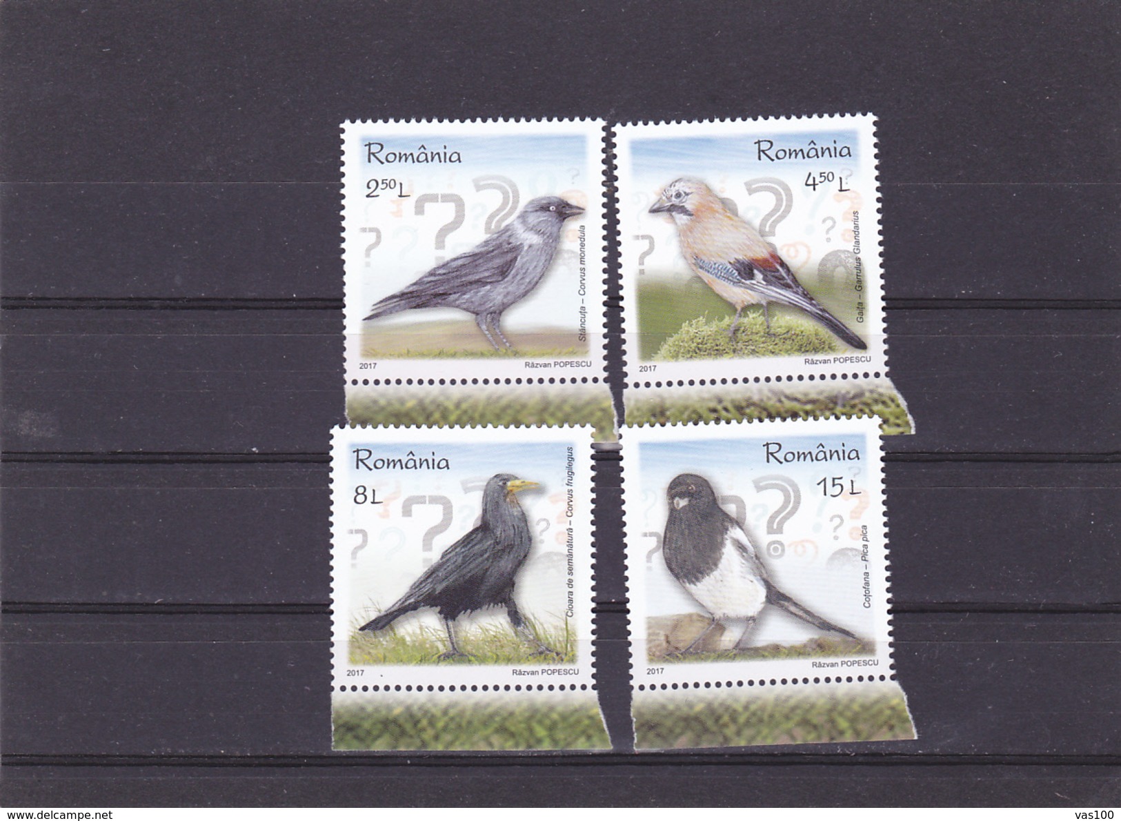 INTELLIGENT BIRDS,FULL SET, 2017 MNH,ROMANIA. - Neufs